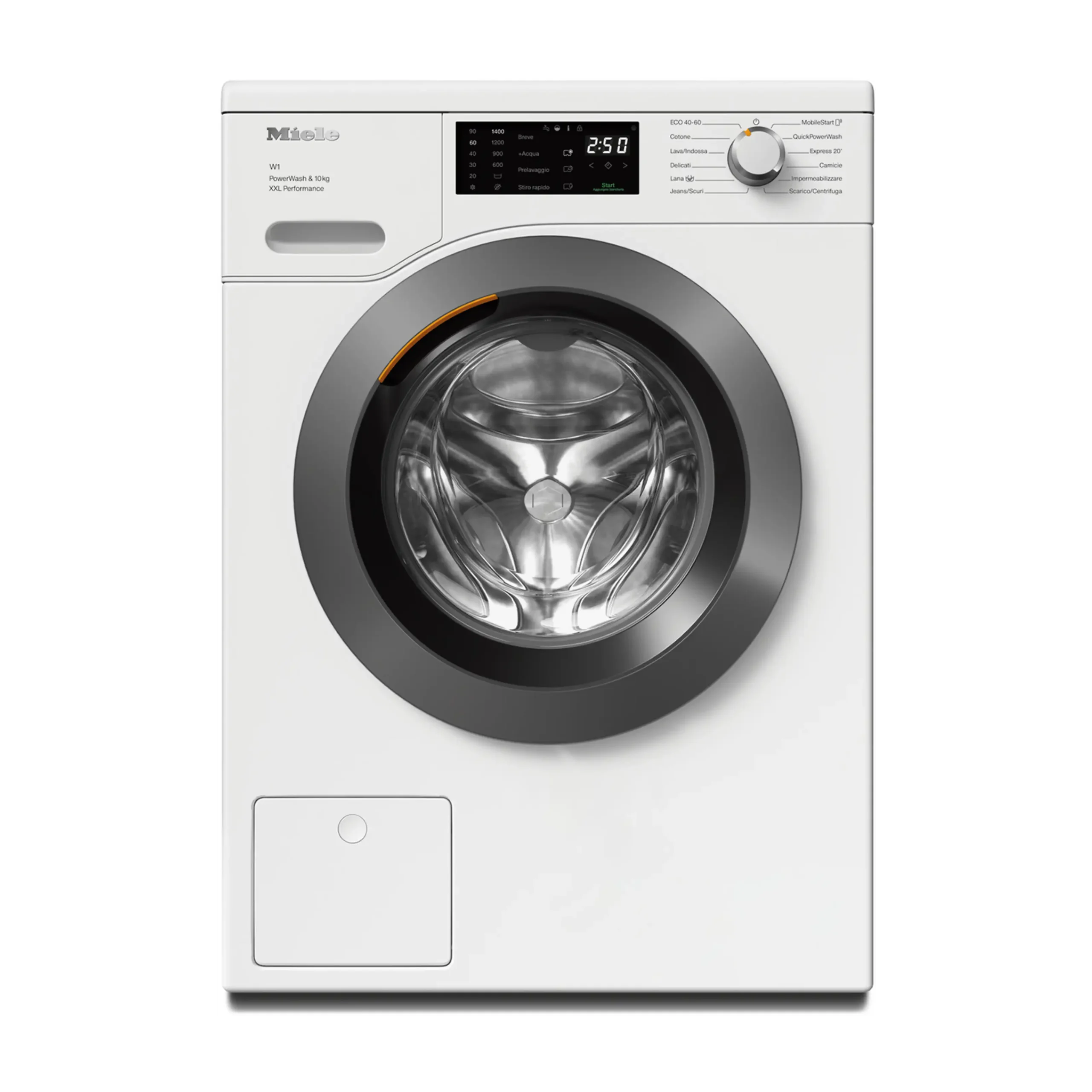MIELE WCK 360 PW XL WCS LAVATRICE, Caricamento frontale, 10 kg, 11 programmi, Profondità 63,6 cm, Giri 1400 rpm, Bianco, livello rumorosità centrifuga 71 dB(A), Classe A