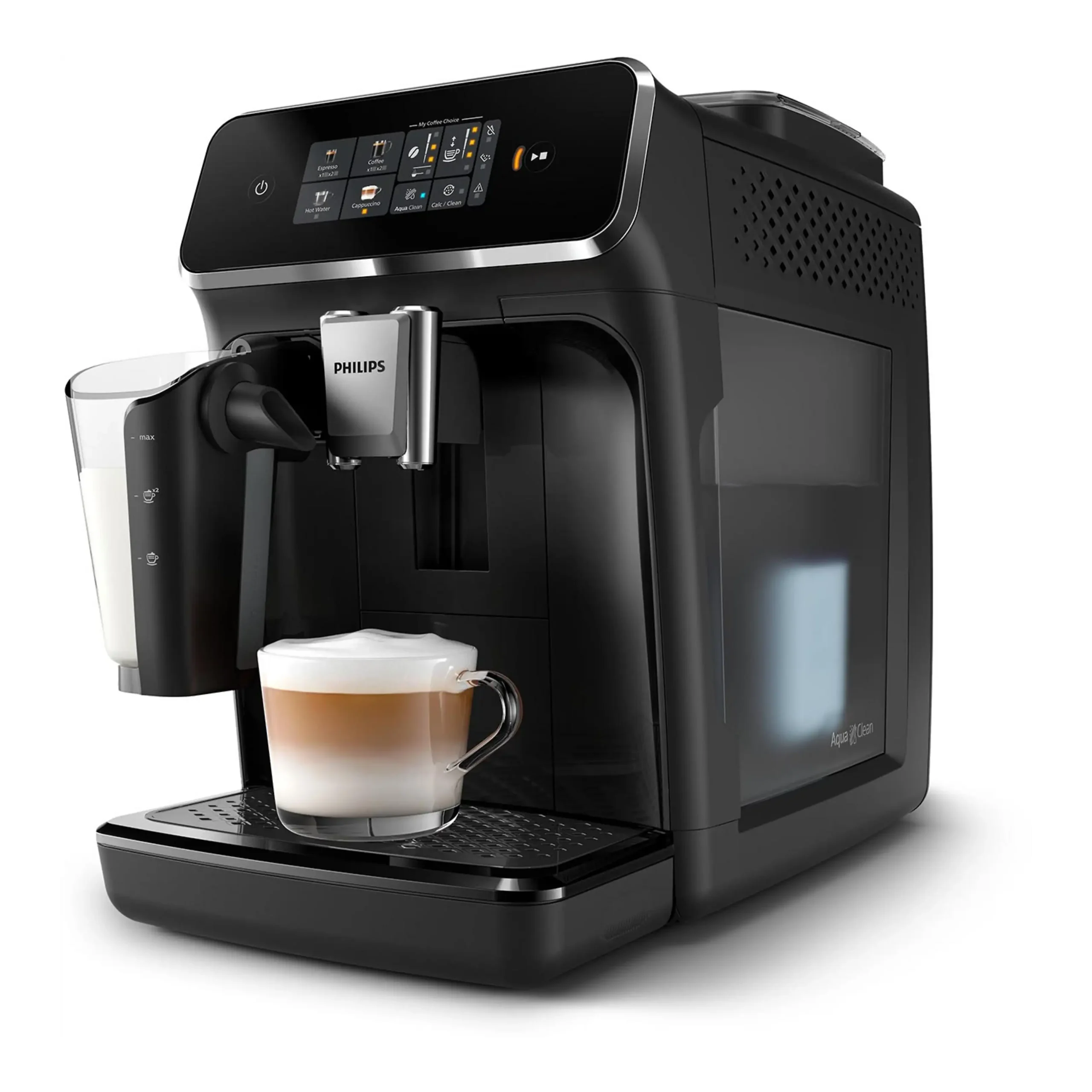 MACCHINA CAFFÈ AUTOMATICA PHILIPS Series 2300 LatteGo EP2331/10, Pressione pompa 15 bar, Potenza 1500 W, Programmi Espresso, caffè, cappuccino, acqua calda, Funzione Regolazione macinatura, Programma pulizia, Nero