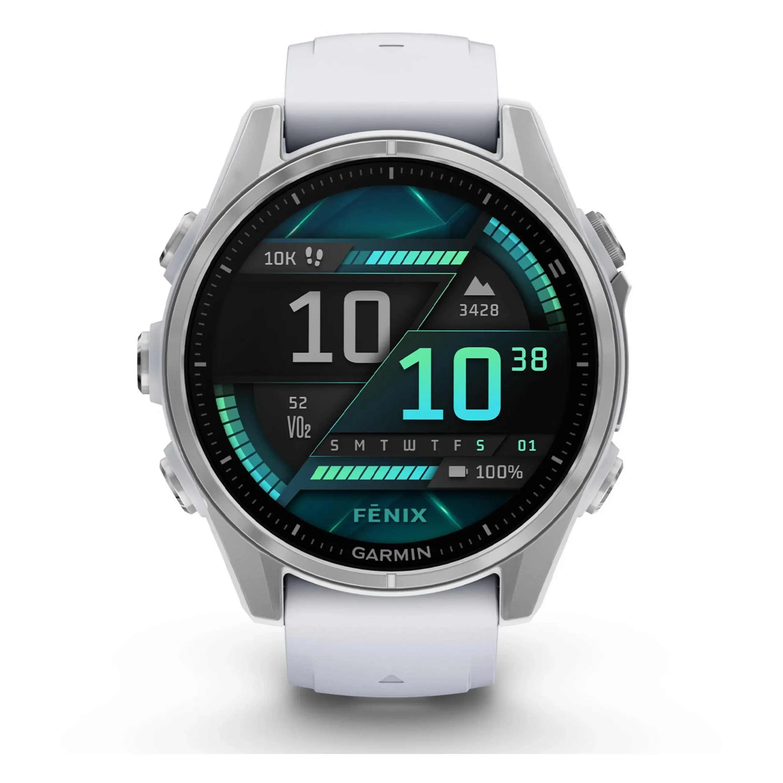 SMARTWATCH GARMIN fenix 8 - 43mm AMOLED, argento/bianco