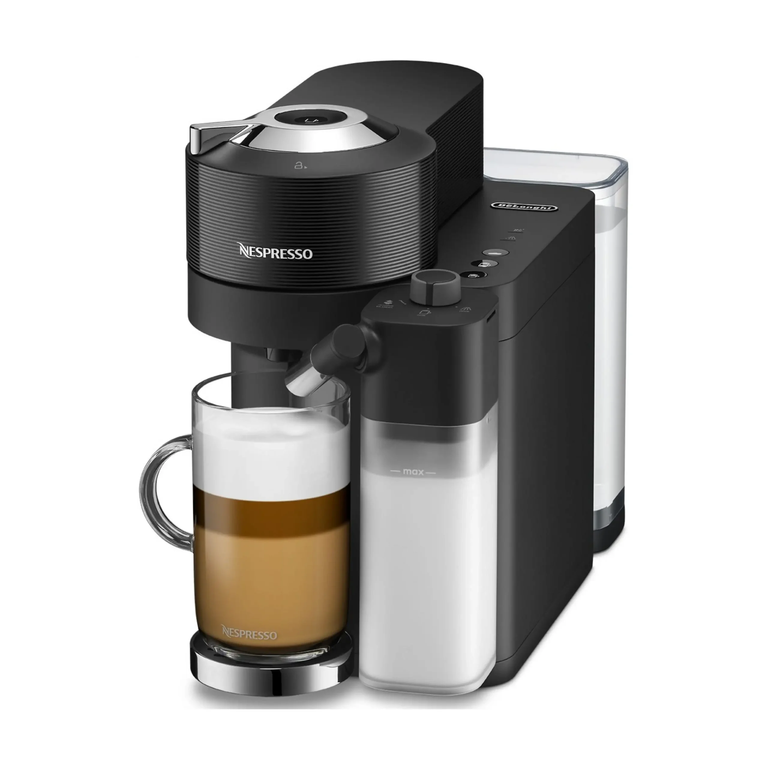 MACCHINA CAFFÈ CAPSULE DE'LONGHI Lattissima One EN510.B, Compatibile con Capsule Nespresso, Pressione pompa 19 bar, Potenza 1450 W, Serbatoio acqua 1 l, Disattivazione automatica, Nero