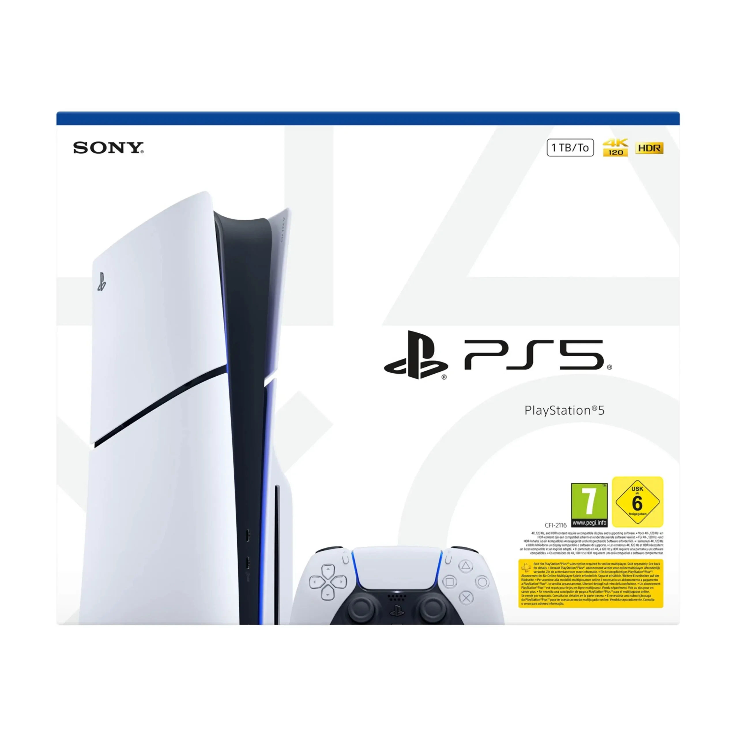 SONY PS5 Disc + 2 DualSense, White