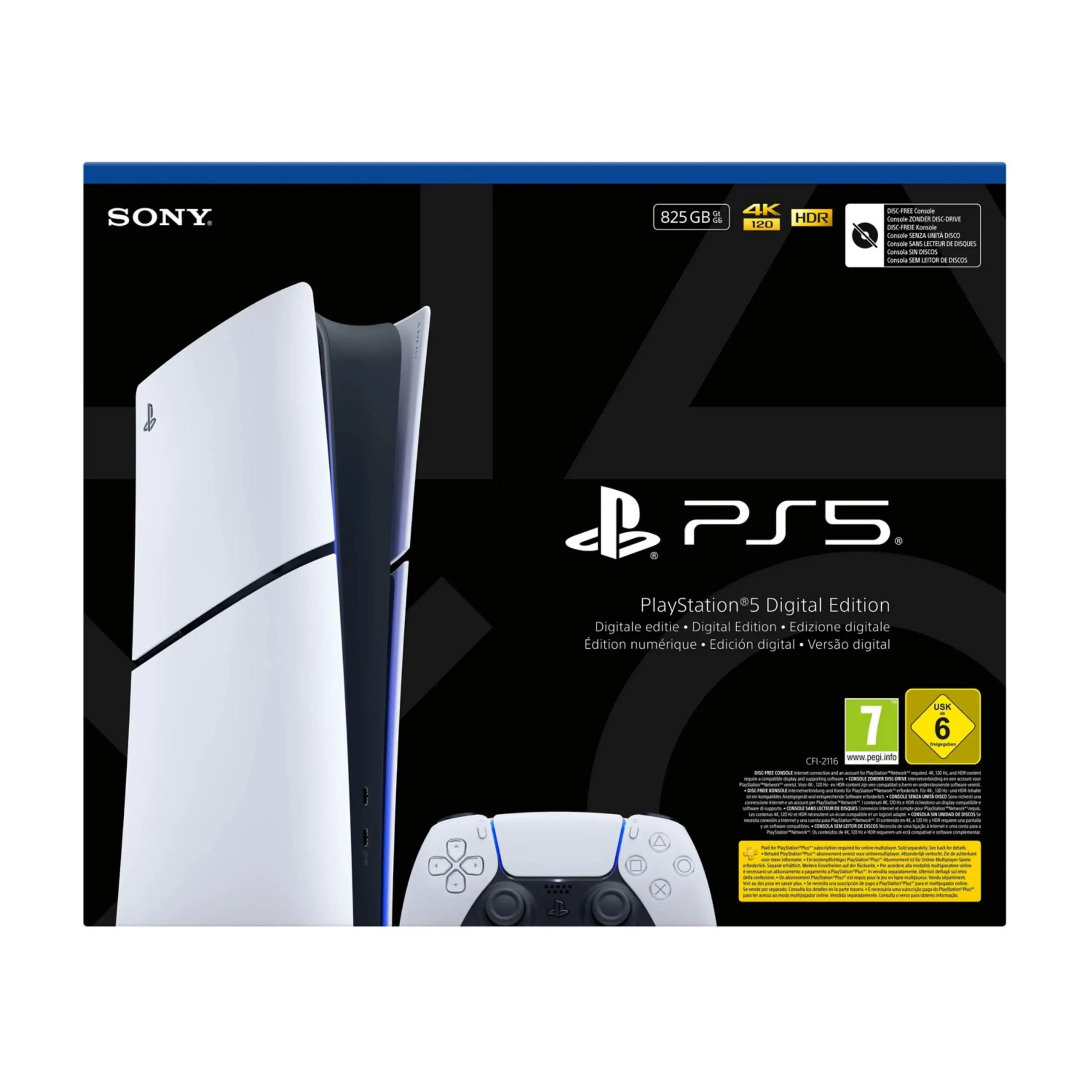 SONY PS5 Digital Slim E Chassis (825GB), White