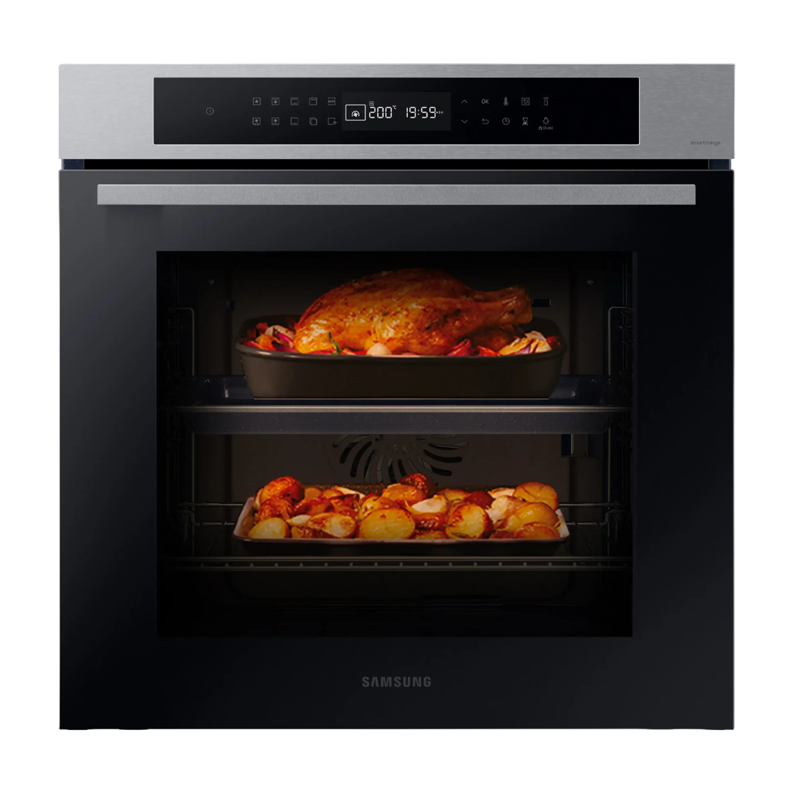 SAMSUNG NV7B4040VBS/U5 FORNO INCASSO Capacità 76 l, dimensoni: L 59,5 cm - A 59,6 cm - P 54,9 cm, inox, classe A+