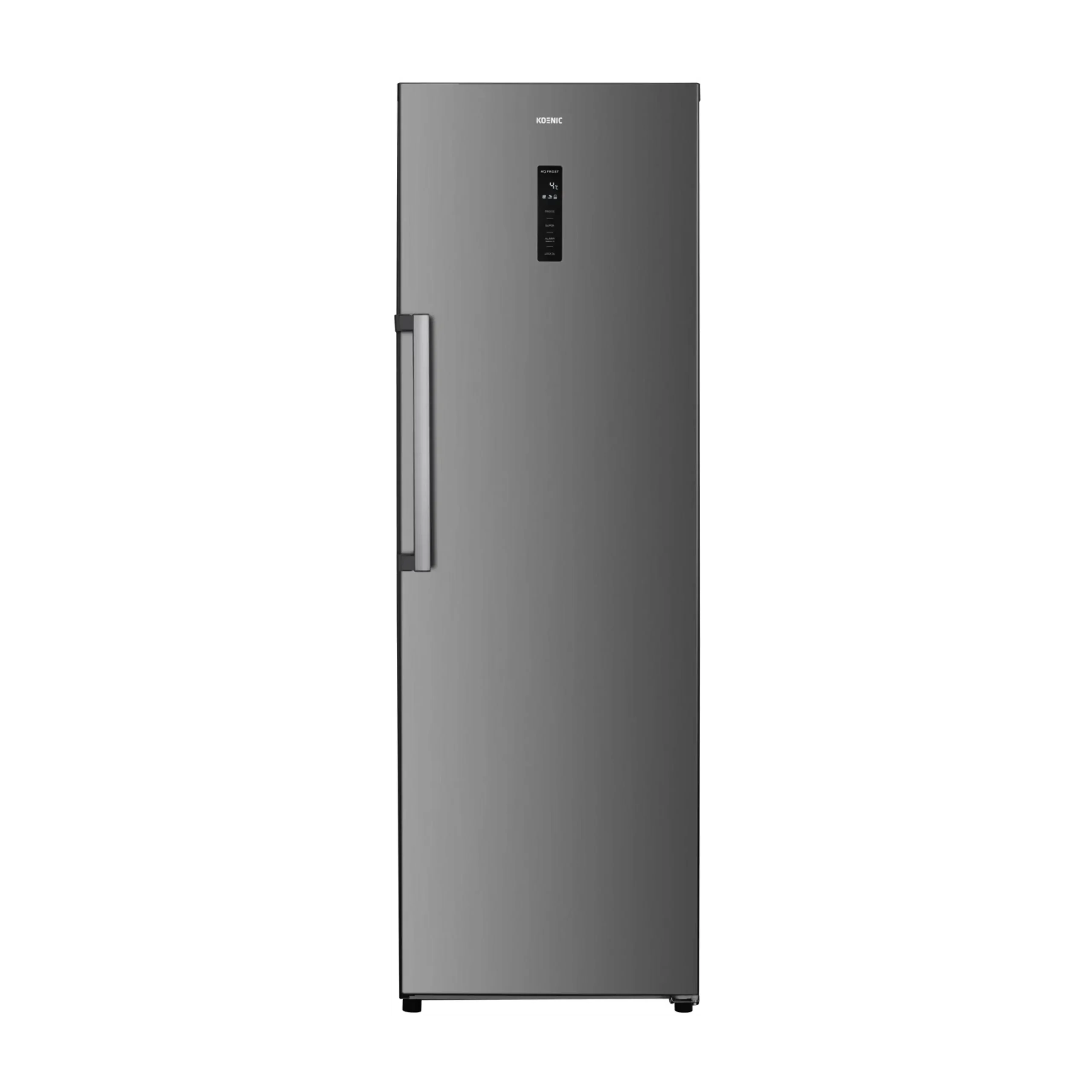 FRIGORIFERO VERTICALE KOENIC KFR 631 C NF IN, Capacità netta totale 359 l, Rumorosità: 39 dB(A), Dimensioni: L 58,4 cm A 184,7 cm P 64,5 cm, Inox, Classe C