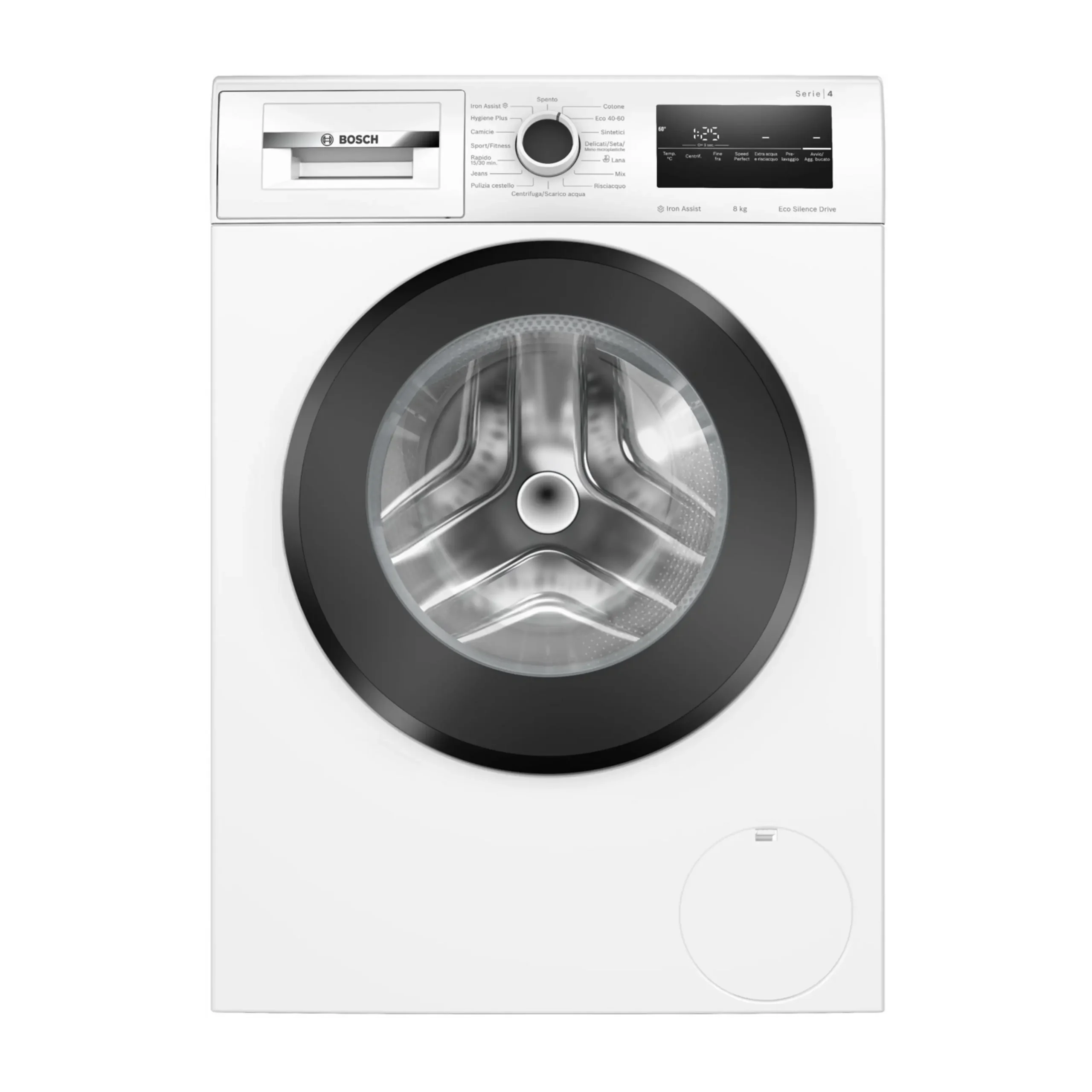 BOSCH WAN28228IT LAVATRICE, Caricamento frontale, 8 kg, 15 programmi, Profondità 59 cm, Giri 1400 rpm, Bianco, livello rumorosità centrifuga 72 dB(A), Classe A