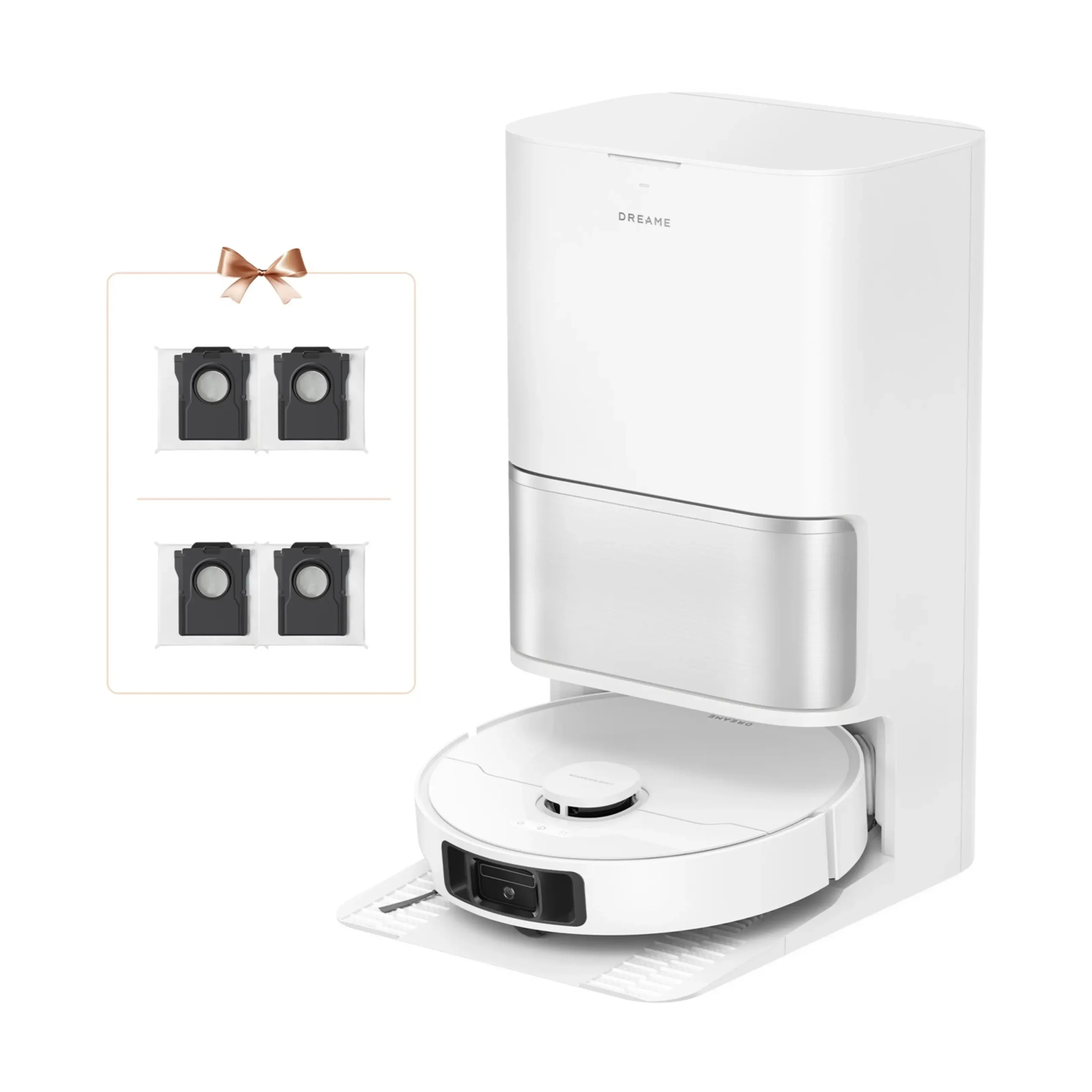 ROBOT ASPIRAPOLVERE DREAME L10s Ultra Gen 3 Set, Potenza 600 W, Lavapavimenti, Autonomia fino a 200 min, Sensore di superficie, Spazzola laterale, Base di carica, Bianco