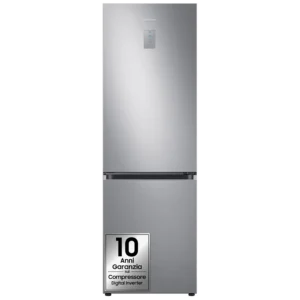 FRIGORIFERO COMBINATO SAMSUNG RB34C775CS9/EF, Capacità netta totale 344 l, Rumorosità: 35 dB(A), LAN wireless, 4 ripiani, Dimensioni: L 59,5 cm A 185,3 cm P 65,8 cm, Metal Inox, Classe C