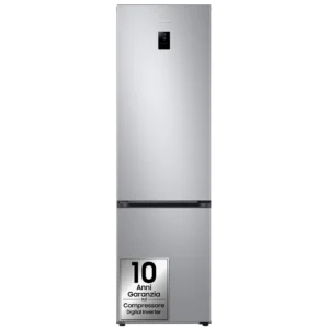 FRIGORIFERO COMBINATO SAMSUNG RB38C674CSA/EF , Capacità netta totale 390 l, Rumorosità: 35 dB(A), LAN wireless, 4 ripiani, Dimensioni: L 59,5 cm A 203 cm P 65,8 cm, Silver/Inox, Classe C