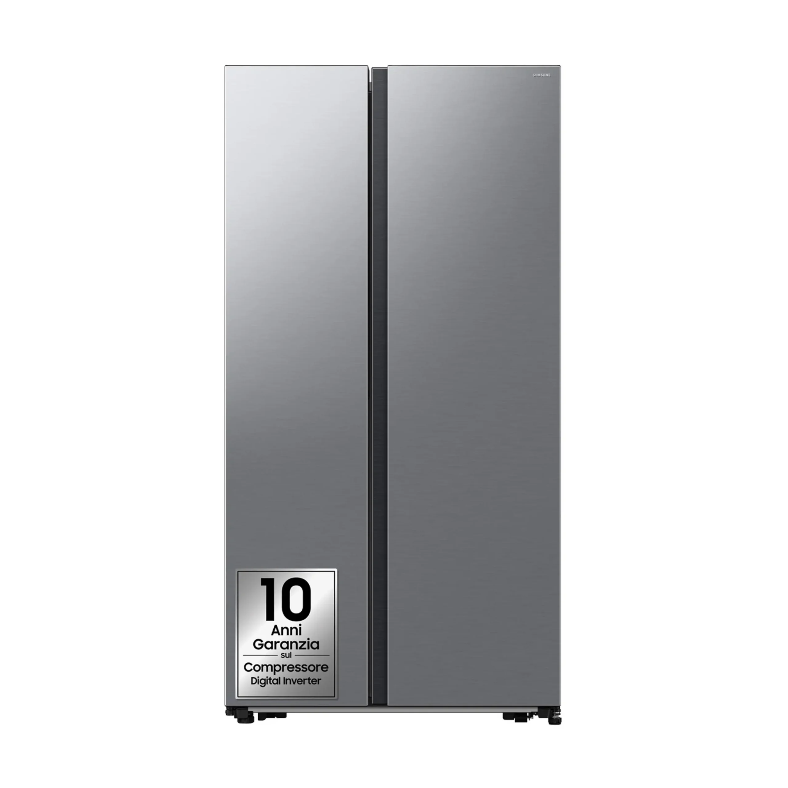 Frigorifero americano SAMSUNG RS57DG400EM9EF, Sistema Multi Flow: No; Sistema raffreddamento frigorifero: No Frost; Sistema raffreddamento congelatore: No Frost, Capacità netta totale 583 l, Rumorosità: 37 dB(A), LAN wireless, Dimensioni: L 91,2 cm A 178 cm P 65,4 cm, Metal Inox, Classe E