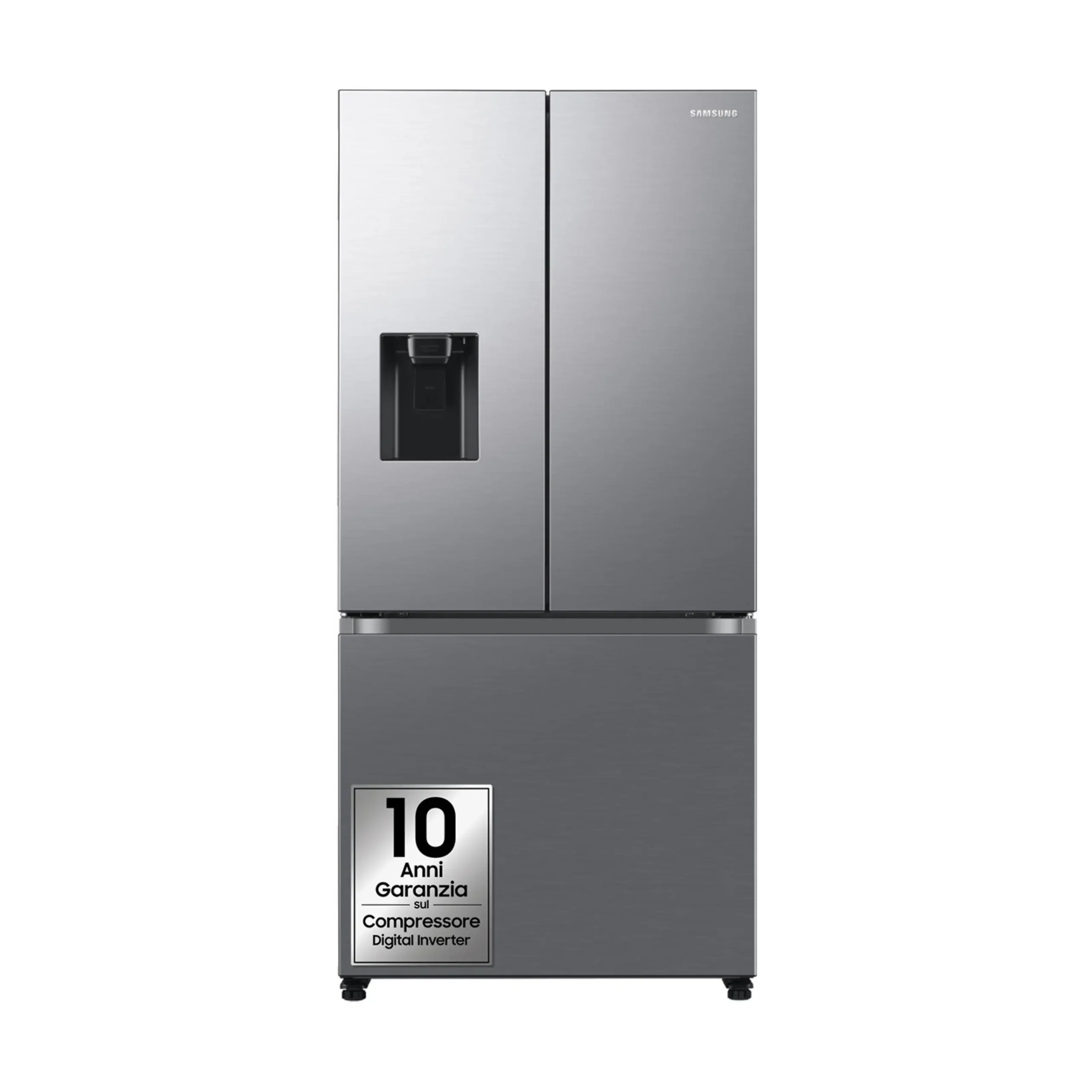 Frigorifero americano SAMSUNG RF50C530ES9/EF, Sistema Multi Flow: Sì; Sistema raffreddamento frigorifero: No Frost; Sistema raffreddamento congelatore: No Frost, Capacità netta totale 495 l, Rumorosità: 40 dB(A), LAN wireless, Dispenser acqua, Dimensioni: L 81,7 cm A 177,6 cm P 71,5 cm, Metal Inox, Classe E