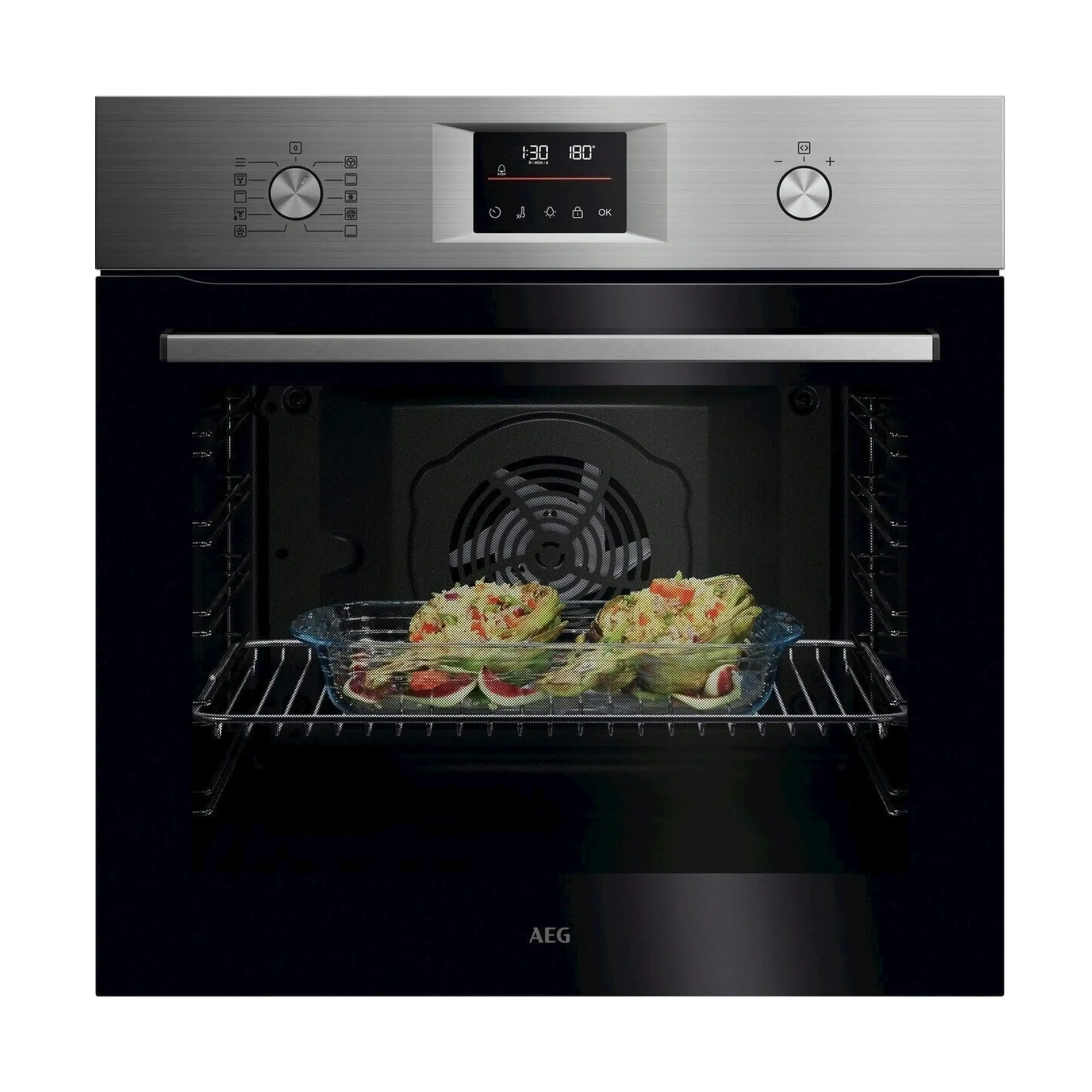 AEG TU5AB42SM FORNO INCASSO Capacità 72 l, dimensoni: L 59,4 cm - A 59,4 cm - P 56,4 cm, Inox antimpronta, classe A+