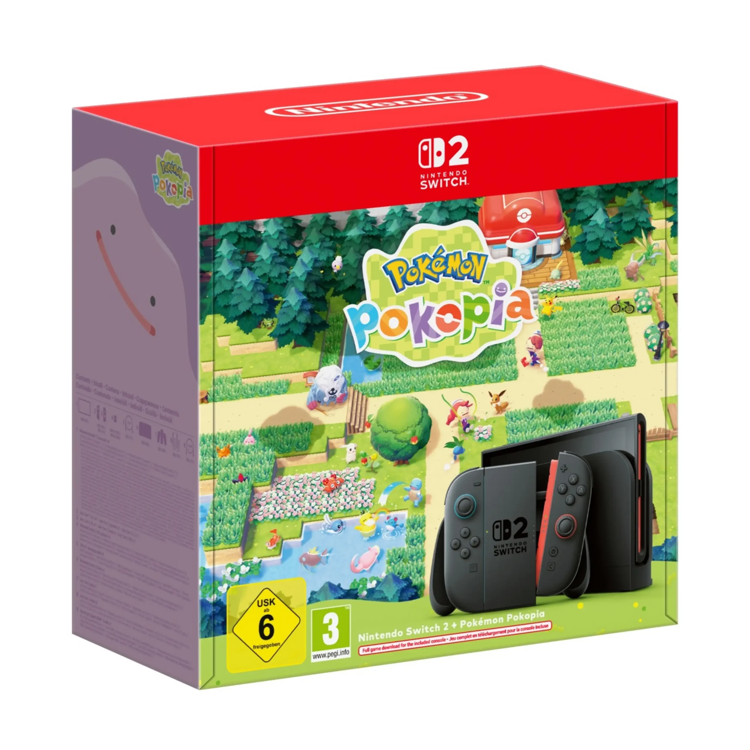 NINTENDO Switch 2 + Pokémon Pokopia, nero rosso blu