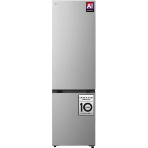 FRIGORIFERO COMBINATO LG GBBSJ2CCPY FIT & MAX, Capacità netta totale 375 l, Rumorosità: 34 dB(A), LAN wireless, 3 ripiani, Dimensioni: L 59,7 cm A 203 cm P 67,4 cm, Prime Silver, Classe C