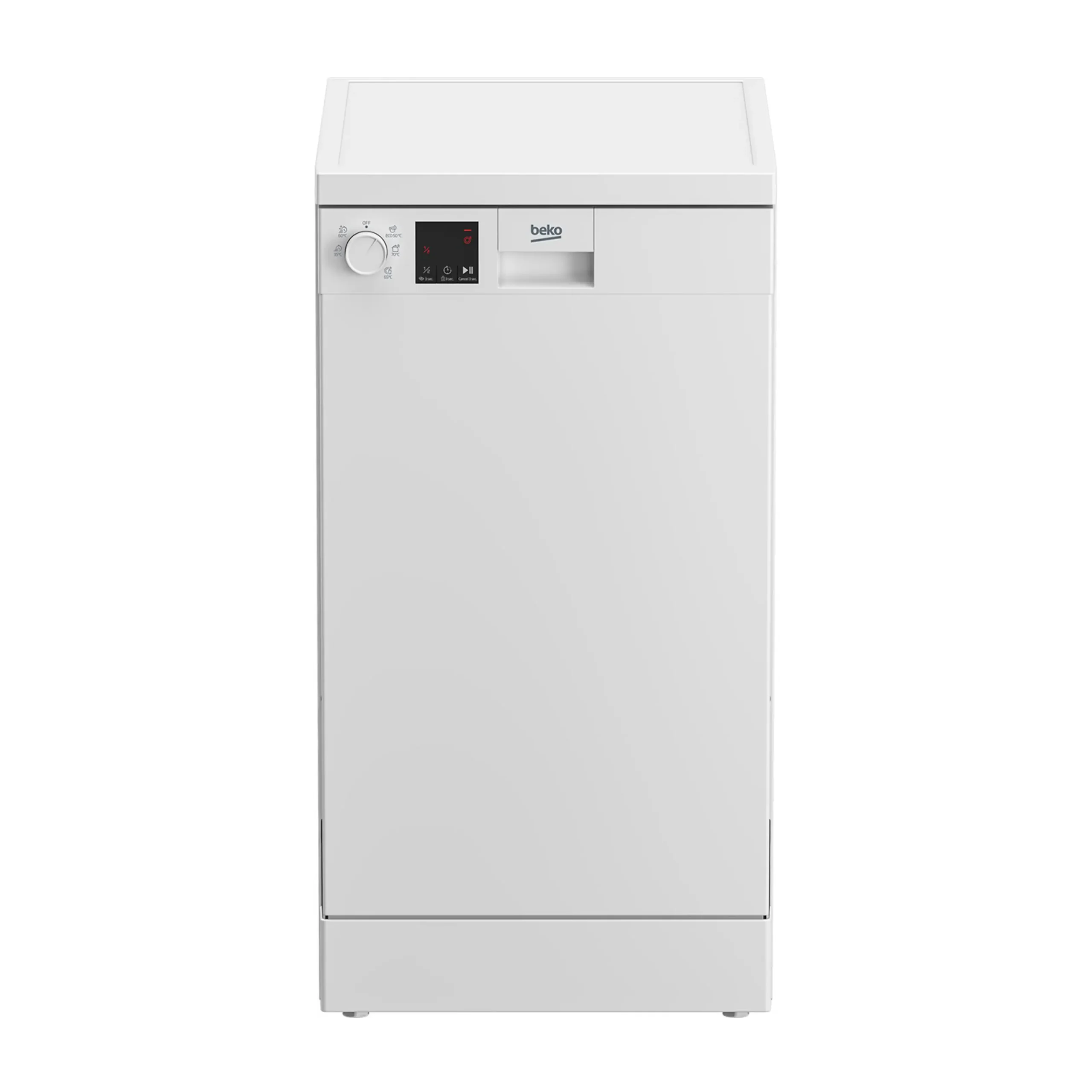 LAVASTOVIGLIE Libera installazione (FS) BEKO DVS05024W, Programmi 5, Dimensioni: L 45 cm, A 85 cm, P 60 cm, Rumorosità 49 dB(A), Consumo di acqua 11,9 l, bianco, Classe E