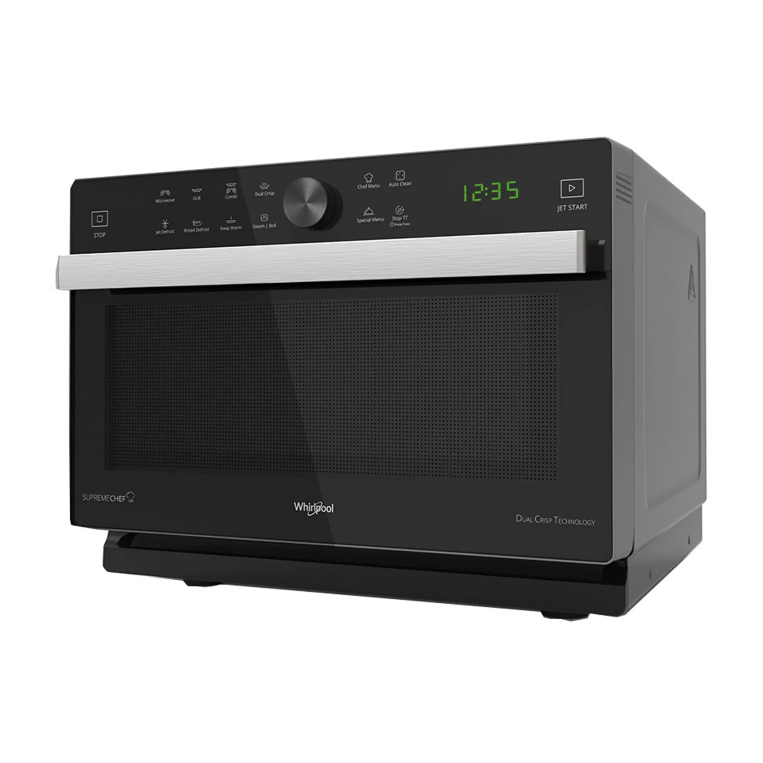 MICROONDE WHIRLPOOL MWP 337 SB, capacità 33 l, potenza microonde max 900 W, Funzione grill, Potenza grill 1200 W, 7 livelli di potenza, Funzione vapore, Silver/Black