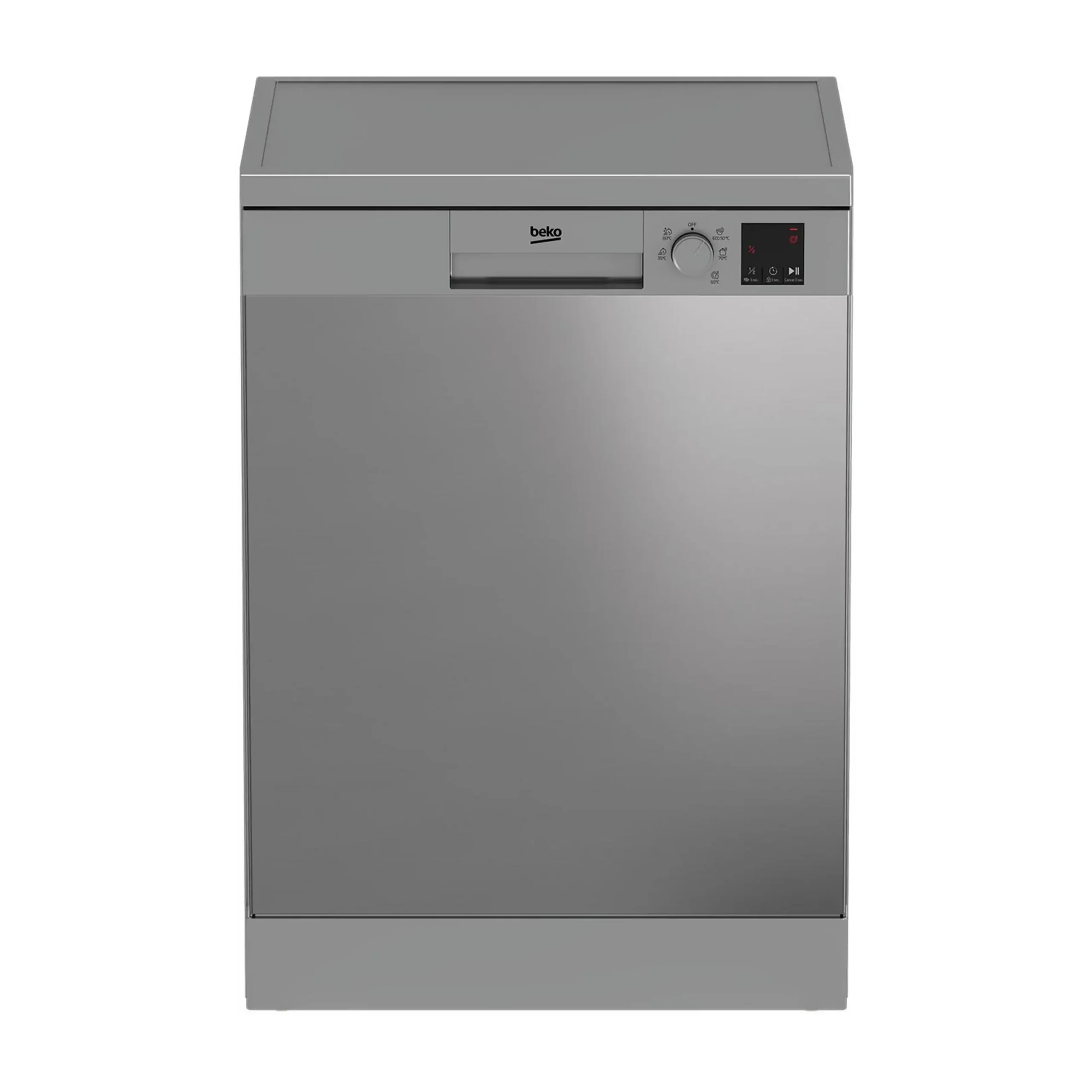 LAVASTOVIGLIE Libera installazione (FS) BEKO DVN05320X, Programmi 5, Dimensioni: L 60 cm, A 85 cm, P 60 cm, Rumorosità 49 dB(A), Consumo di acqua 12,9 l, INOX, Classe E