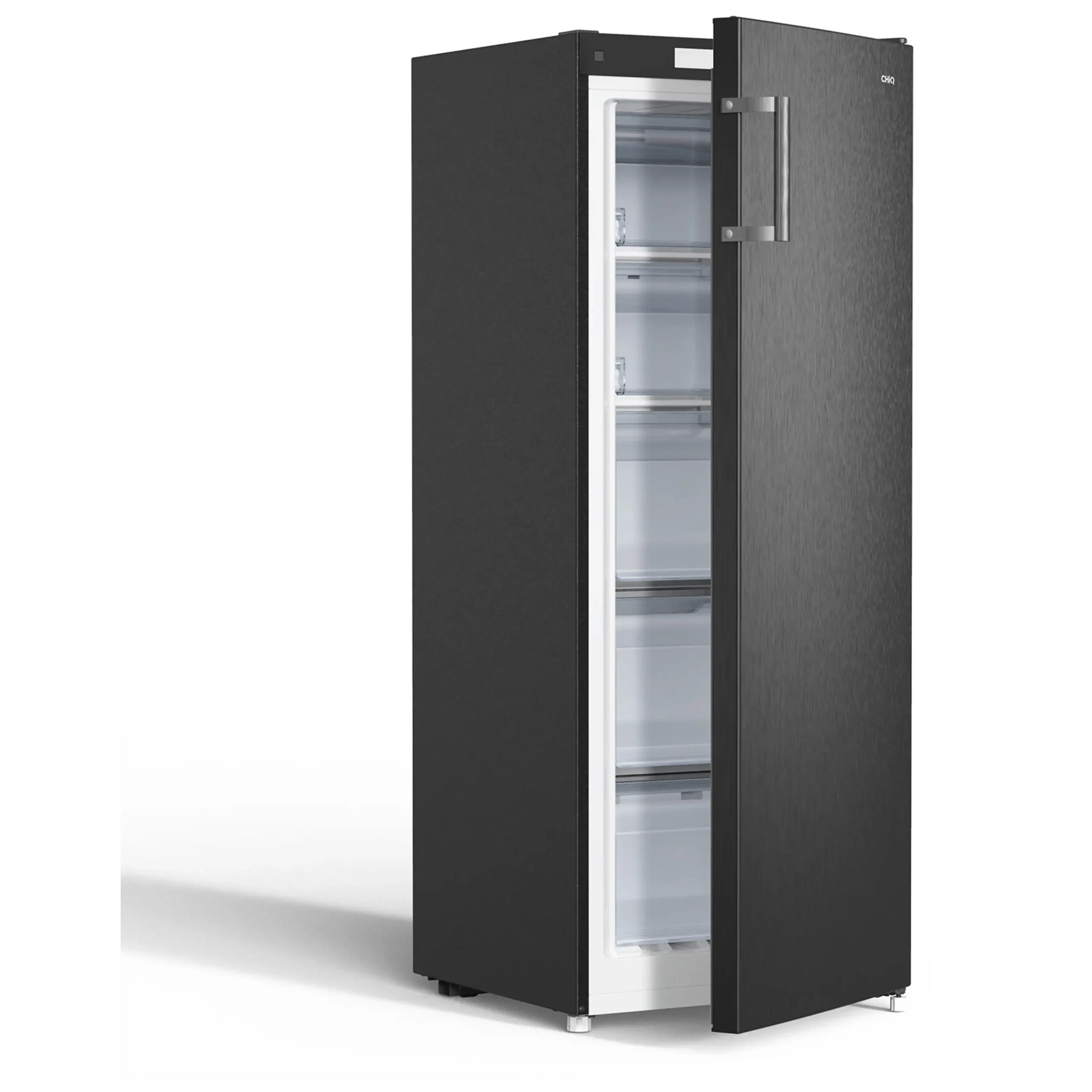 CHIQ FSD166NE4E Congelatore verticale, Capacità netta 166 l, dimensioni: L 58,0 cm, A 148,5 cm, P 63,0 cm, Rumorosità 44 dB(A), 5 cassetti, Inox Scuro, Classe E – Image 5
