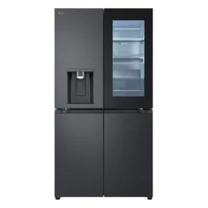 FRIGORIFERO AMERICANO LG GMG960EVEE.AEVQEUR, Dinamico (assistito da ventola), Capacità netta totale 638 l, Rumorosità: 40 dB(A), LAN wireless, Dispenser acqua, Dispenser ghiaccio, Dimensioni: L 914 mm A 1792 mm P 729 mm, Nero, Classe E