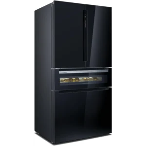 FRIGORIFERO AMERICANO SIEMENS KF96RSBEA, Capacità netta totale 572 l, Rumorosità: 39 dB(A), LAN wireless, Dimensioni: L 906 mm A 1830 mm P 736 mm, Nero, Classe E
