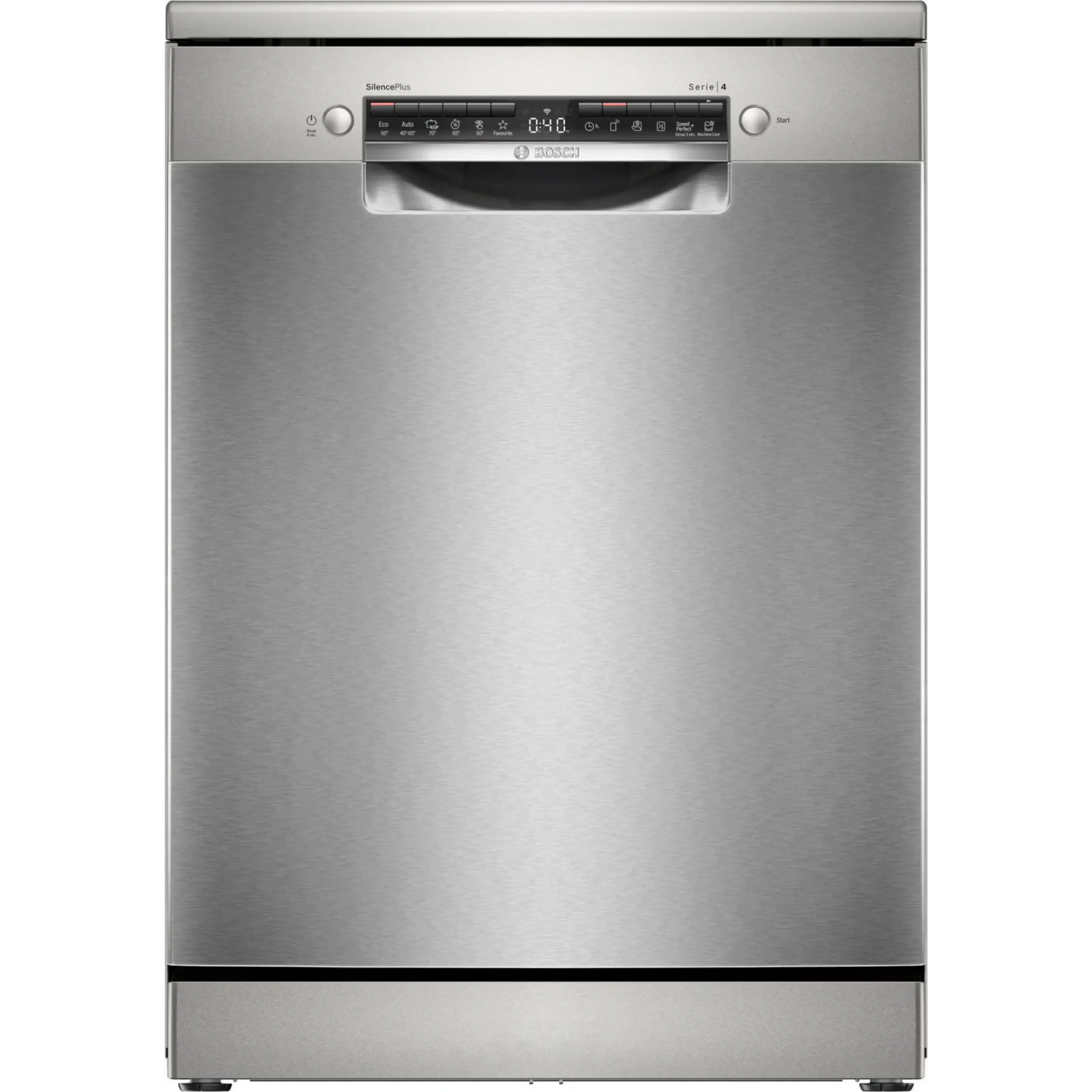 LAVASTOVIGLIE Dimensione massima (60 cm) BOSCH SMS4EMI06E, Programmi 6, Dimensioni: L 60,0 cm, A 85,0 cm, P 60,0 cm, Rumorosità 42 dB(A), Consumo di acqua 9 l, Acciaio inox, Classe B