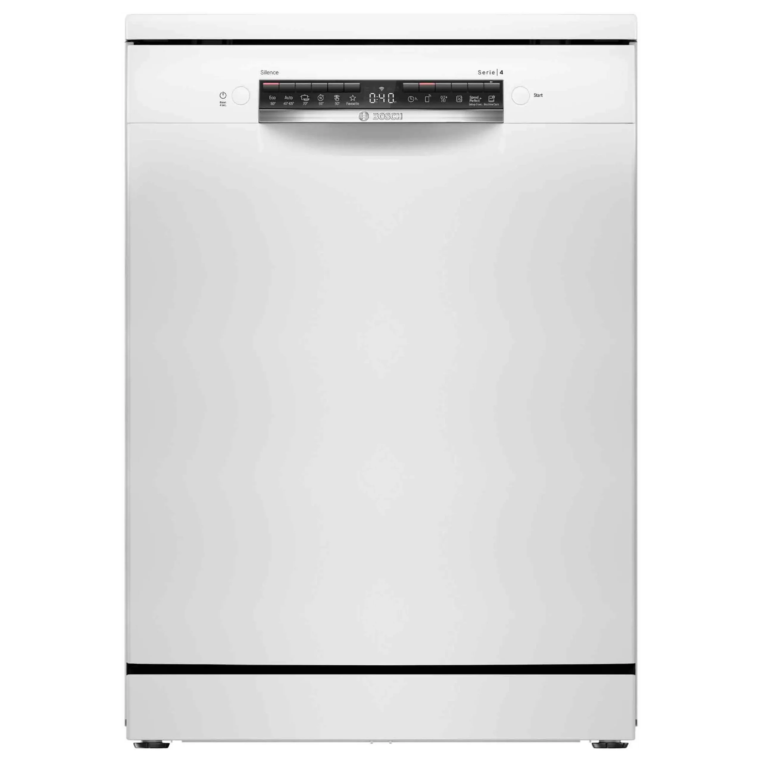 LAVASTOVIGLIE BOSCH SMS4HVW14E, 46 dB, coperti: 14, Programmi 6, Dimensioni: L 60 cm, A 84,5 cm, P 60 cm, Rumorosità 46 dB(A), Consumo di acqua 9 l, Bianca, Classe C